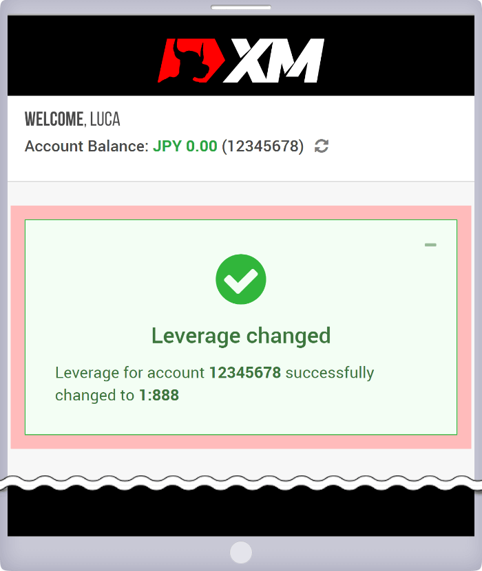 Leverage is changed