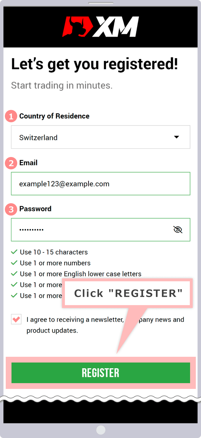 Profile registration