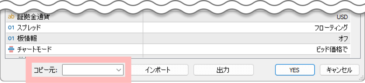 既存銘柄の設定を流用することが可能