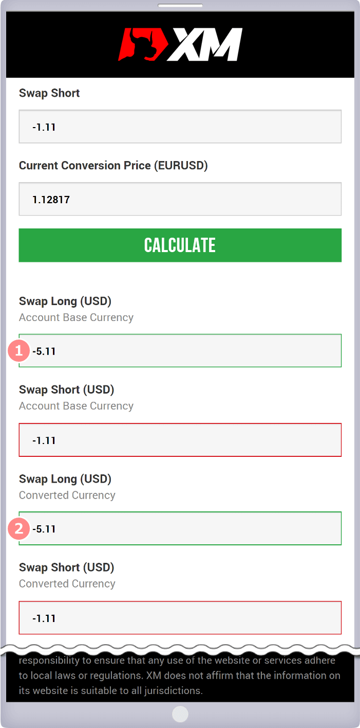 Not possible for withdrawal of swap points only