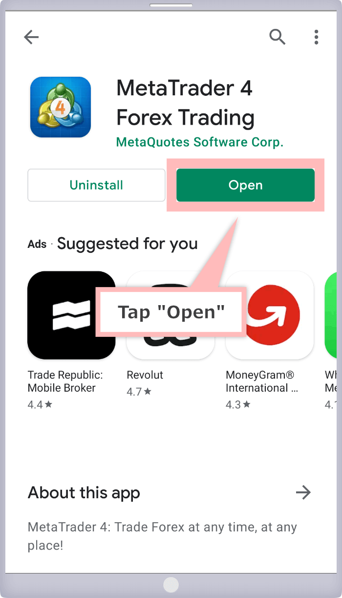 Open the MT4/MT5 app