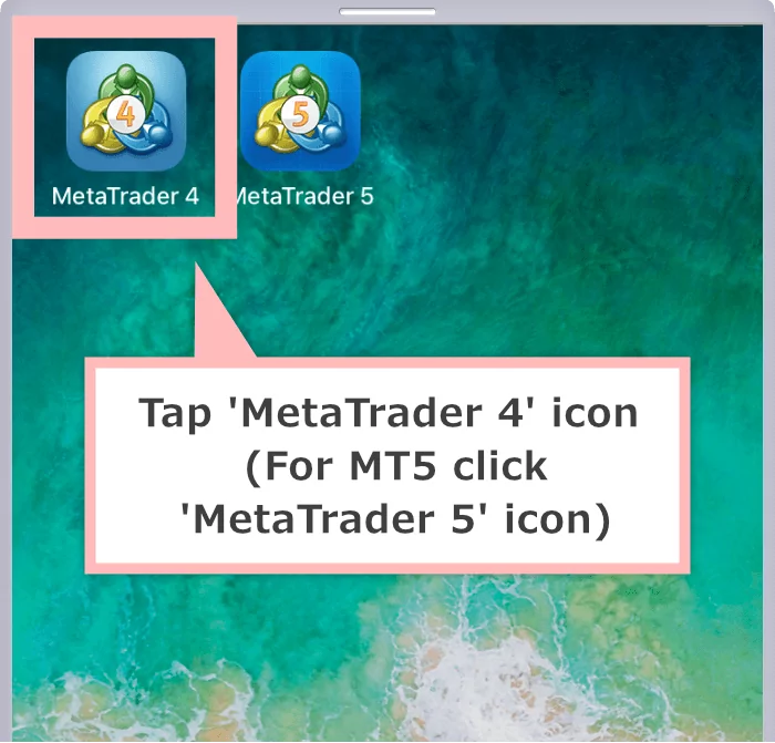 Tap 'MetaTrader 4/MetaTrader 5' icon