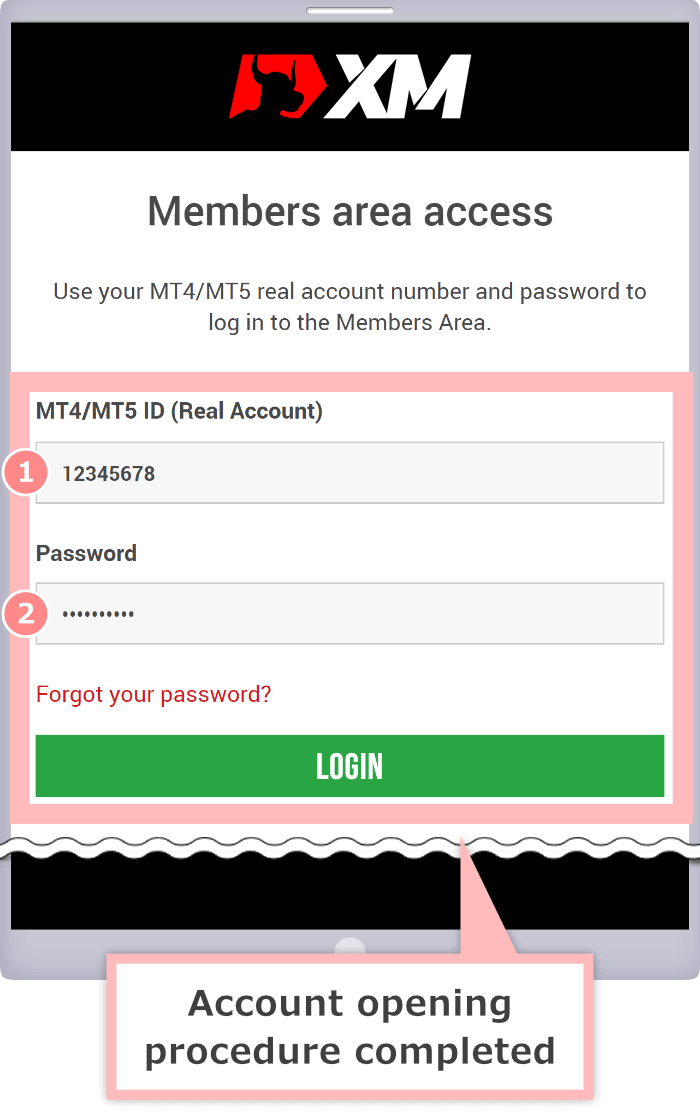 How to log in to Members Area